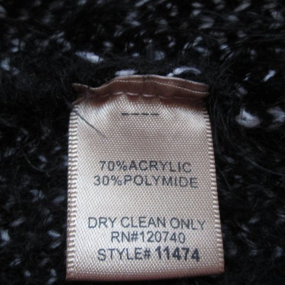 Mystree Women Black and White Open Cardigan size XS - Picture 4 of 9